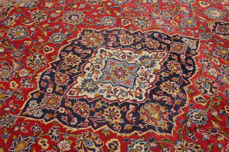 Alfombra persa - Keshan - 349 x 246 cm - rojo