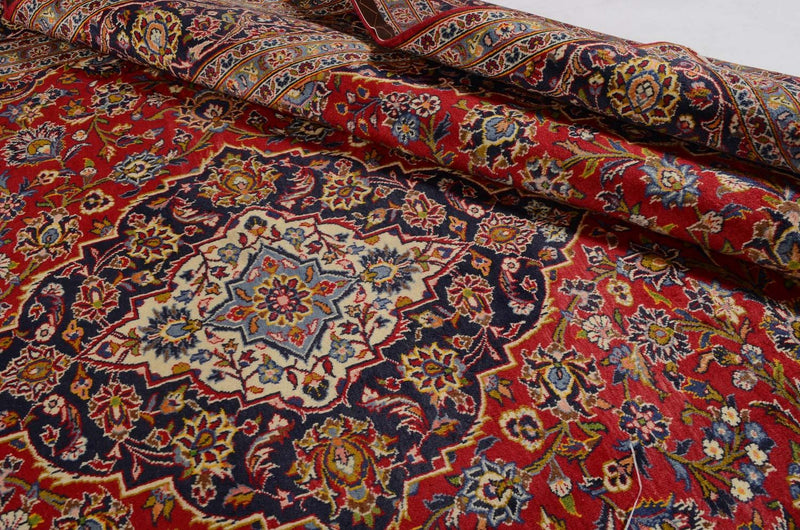 Alfombra persa - Keshan - 349 x 246 cm - rojo