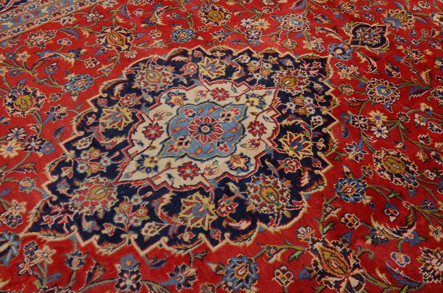 Alfombra persa - Keshan - 350 x 242 cm - rojo