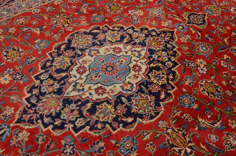 Alfombra persa - Keshan - 350 x 242 cm - rojo