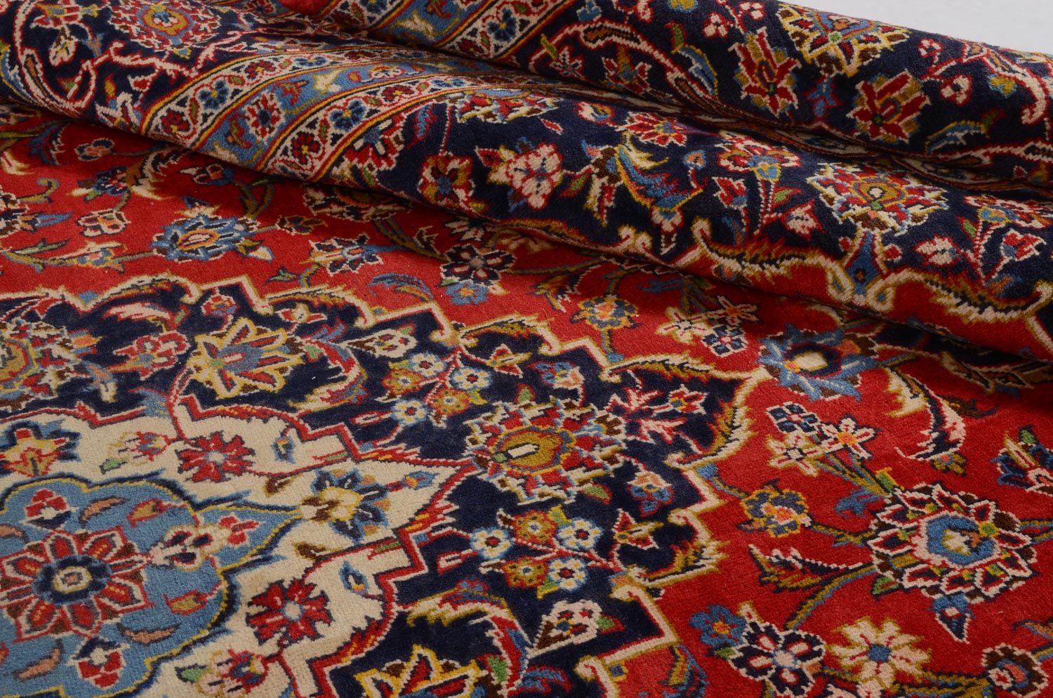 Alfombra persa - Keshan - 350 x 242 cm - rojo
