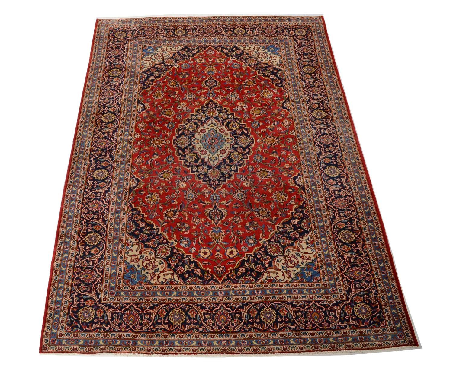 Alfombra persa - Keshan - 350 x 242 cm - rojo