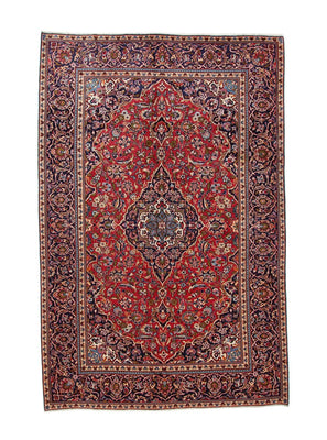 Alfombra persa - Keshan - 295 x 192 cm - rojo