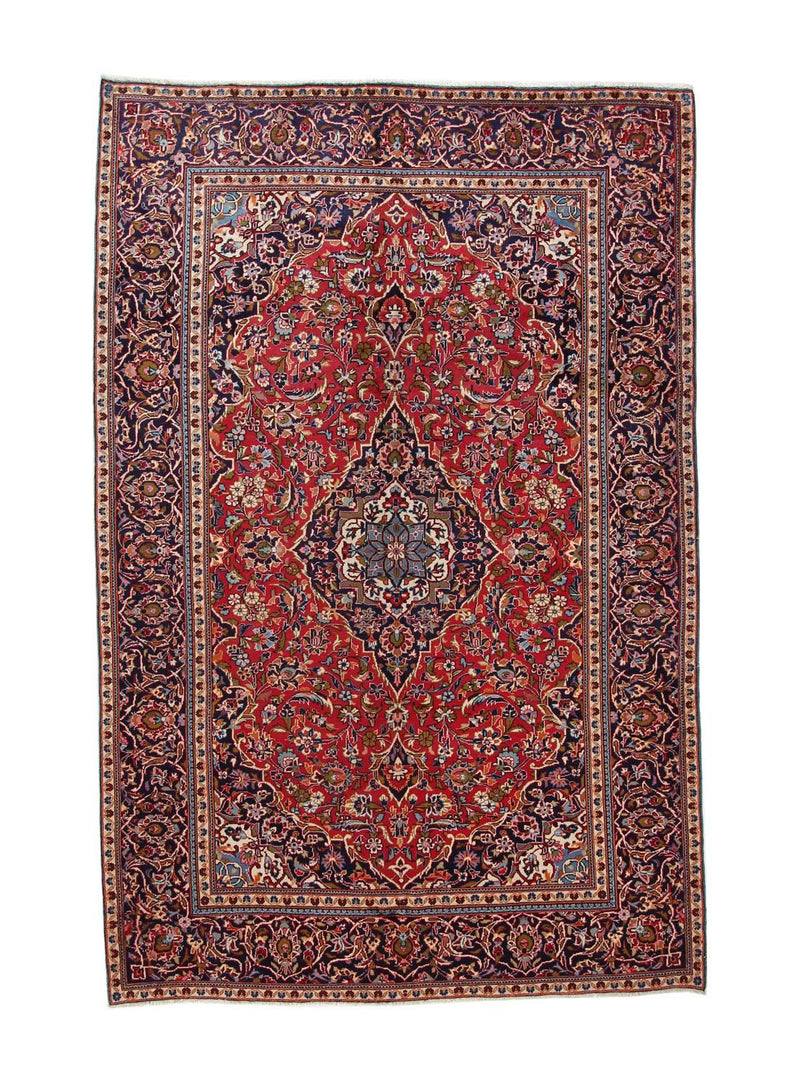 Alfombra persa - Keshan - 295 x 192 cm - rojo