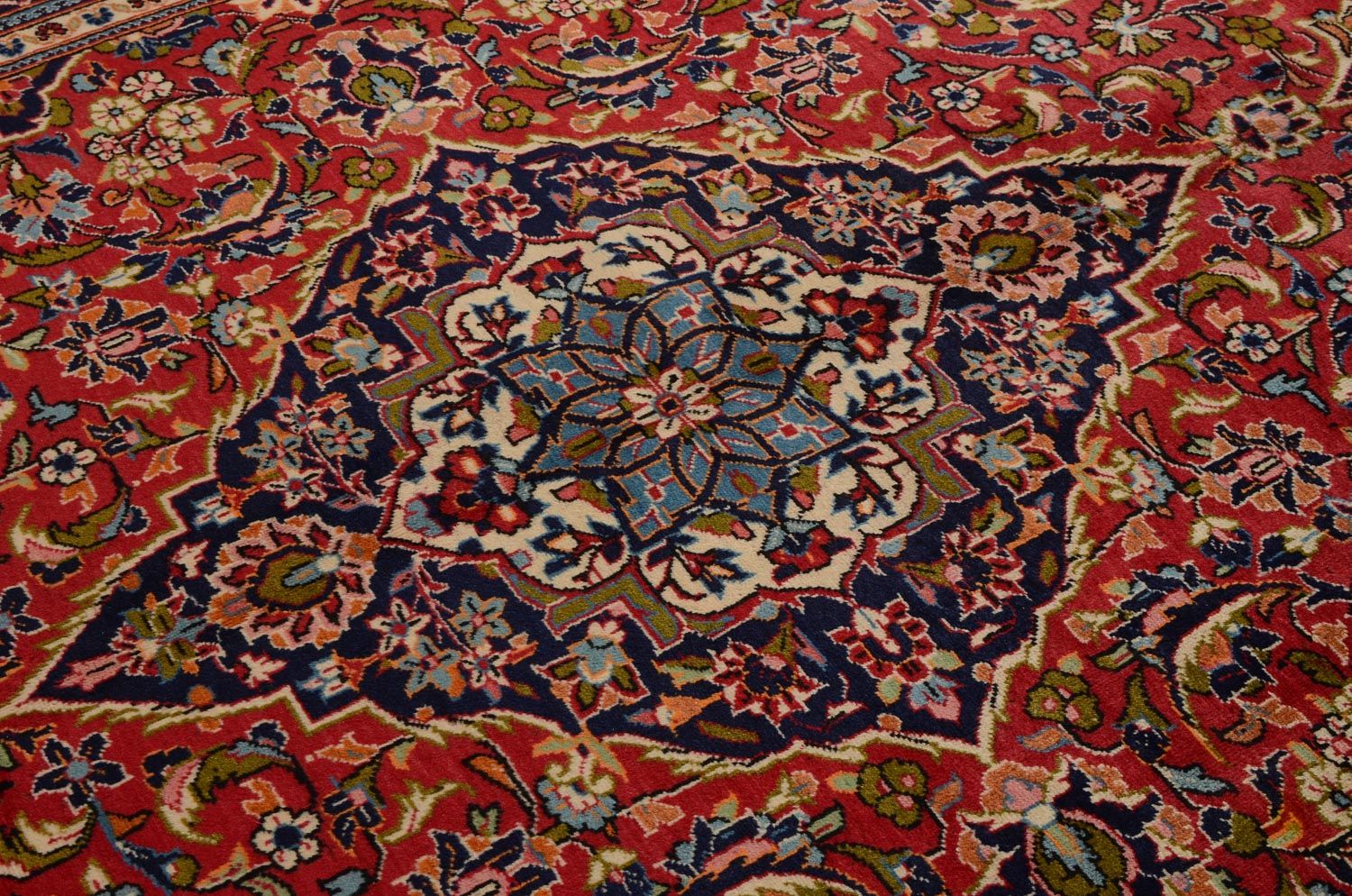 Alfombra persa - Keshan - 295 x 192 cm - rojo