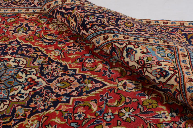 Alfombra persa - Keshan - 295 x 192 cm - rojo