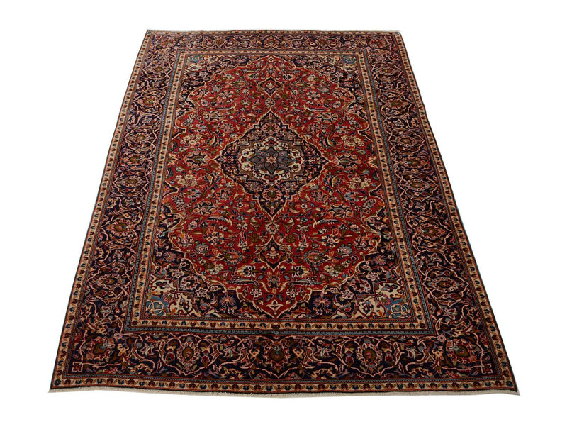 Alfombra persa - Keshan - 295 x 192 cm - rojo