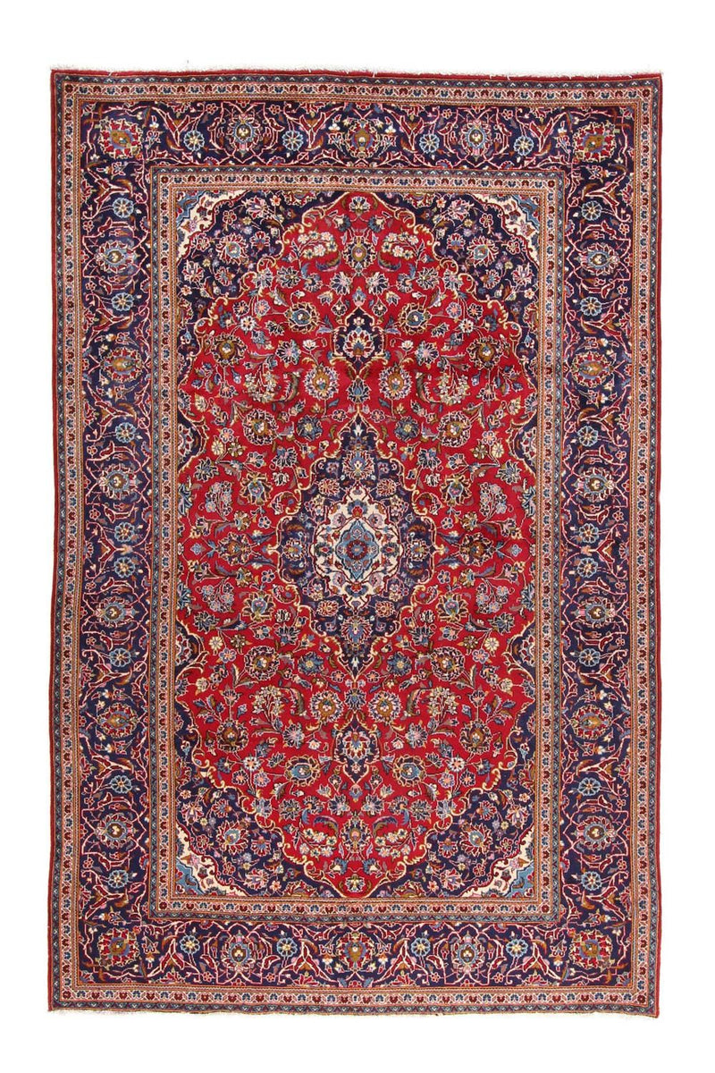 Alfombra persa - Keshan - 305 x 198 cm - rojo