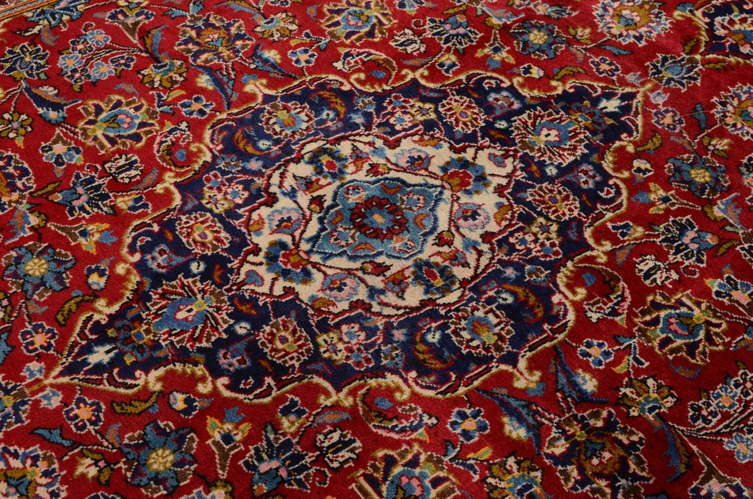 Alfombra persa - Keshan - 305 x 198 cm - rojo