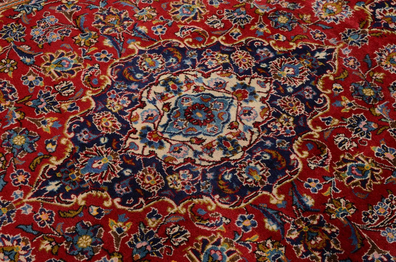 Alfombra persa - Keshan - 305 x 198 cm - rojo