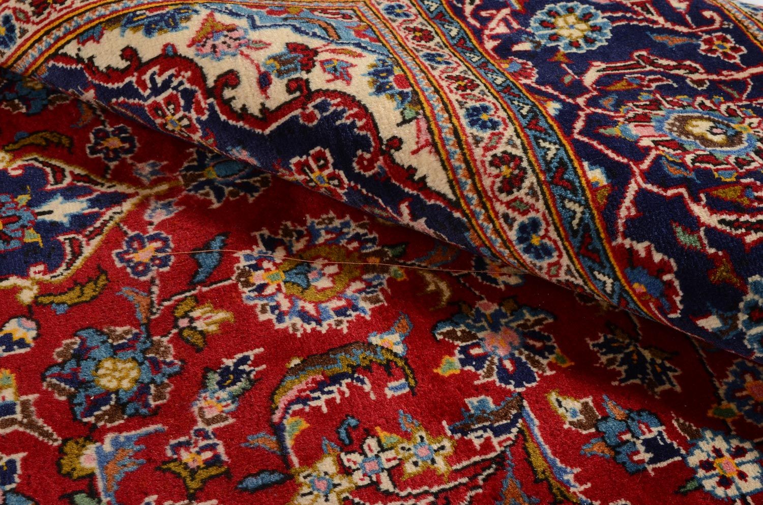 Alfombra persa - Keshan - 305 x 198 cm - rojo
