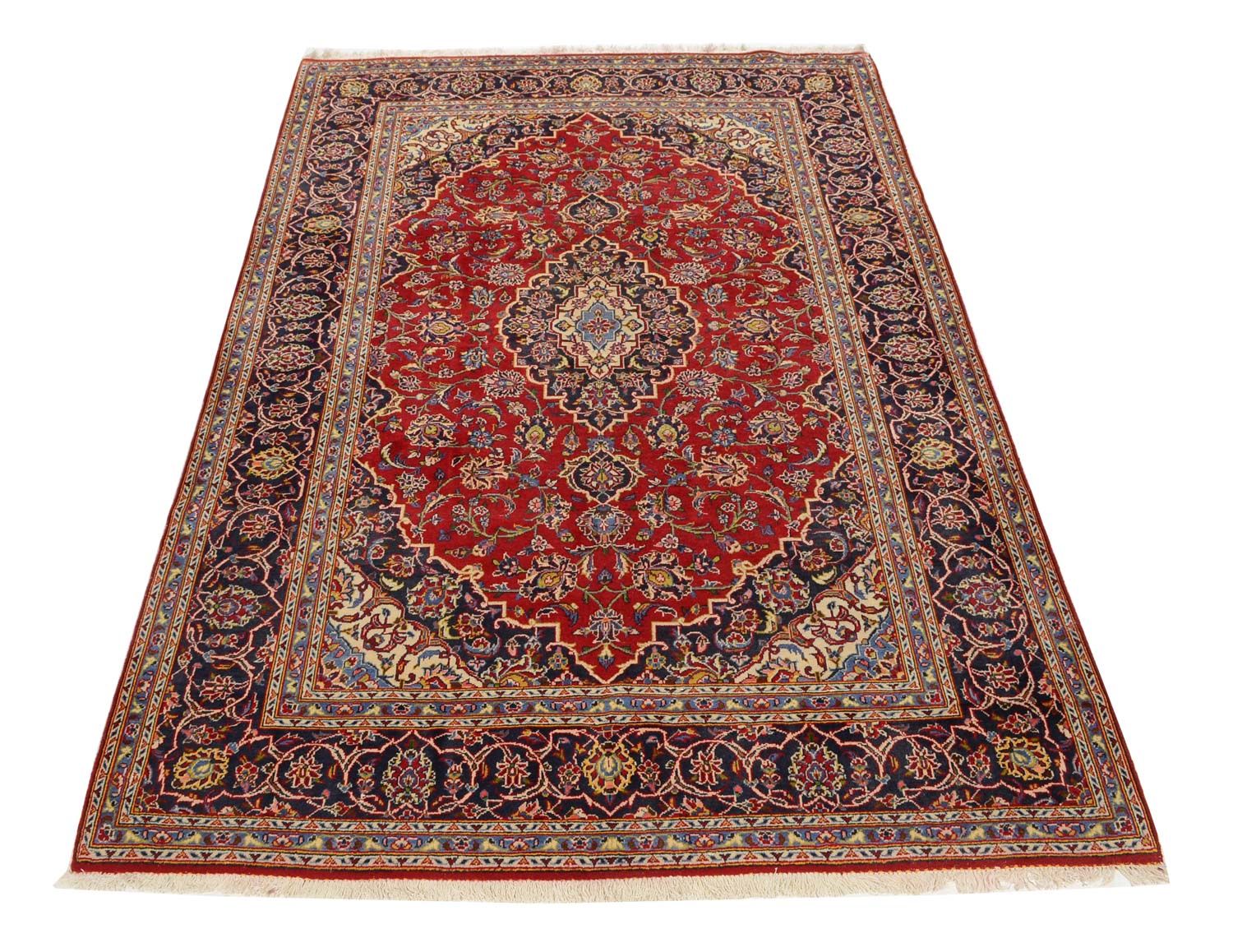 Alfombra persa - Keshan - 305 x 202 cm - rojo