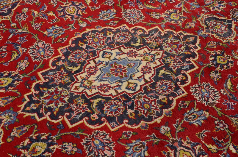 Alfombra persa - Keshan - 305 x 202 cm - rojo