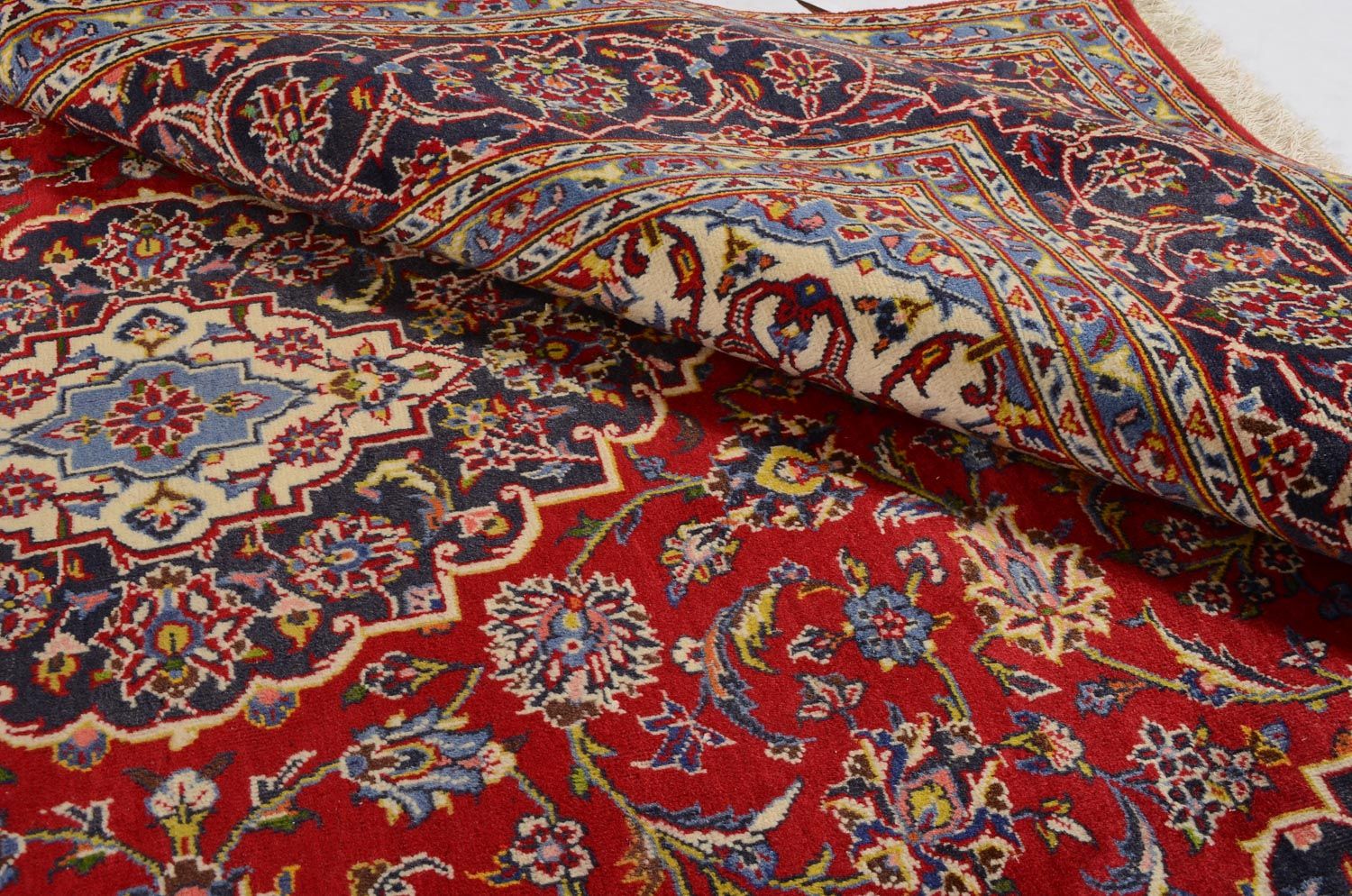 Alfombra persa - Keshan - 305 x 202 cm - rojo