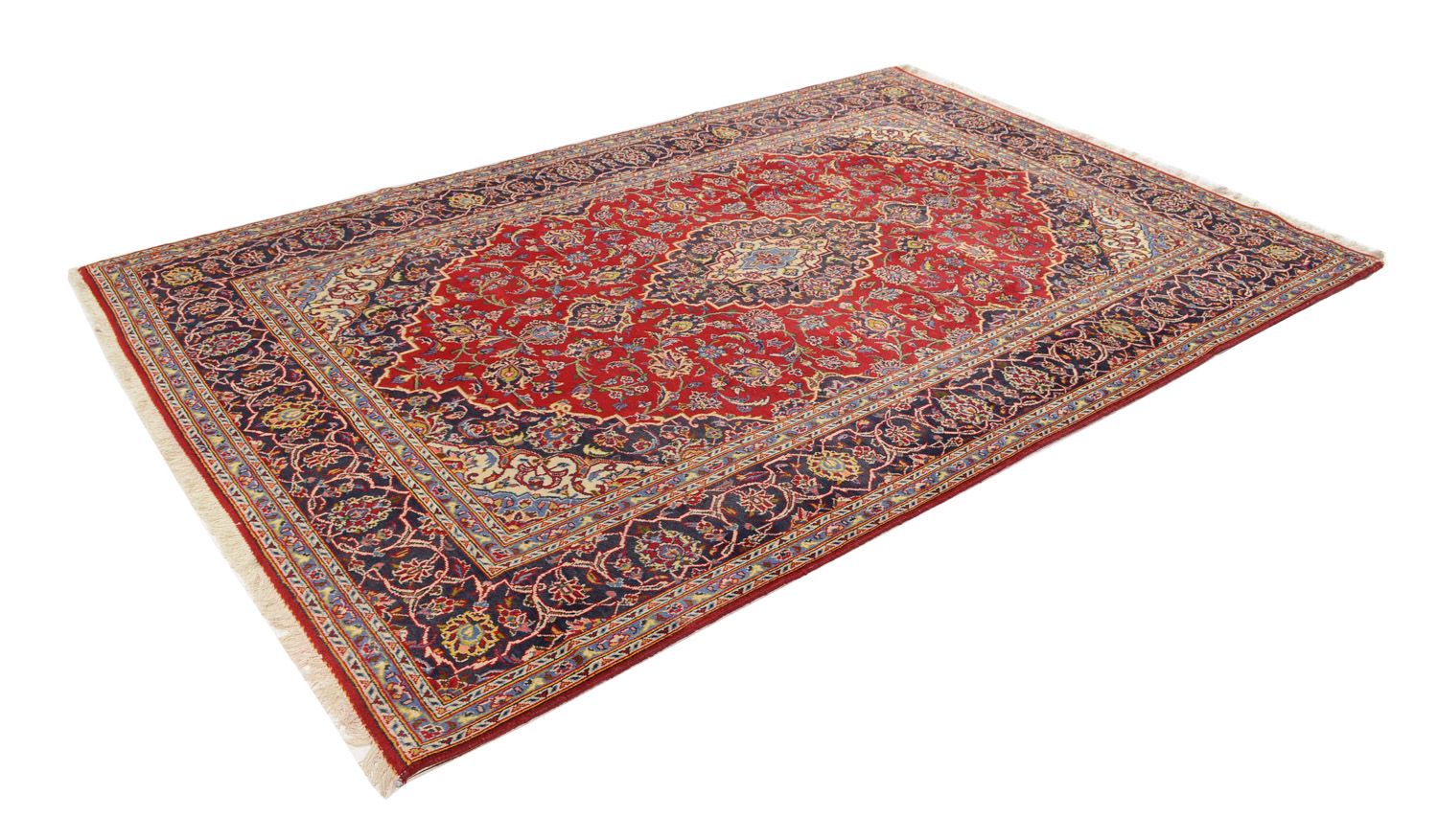 Alfombra persa - Keshan - 305 x 202 cm - rojo