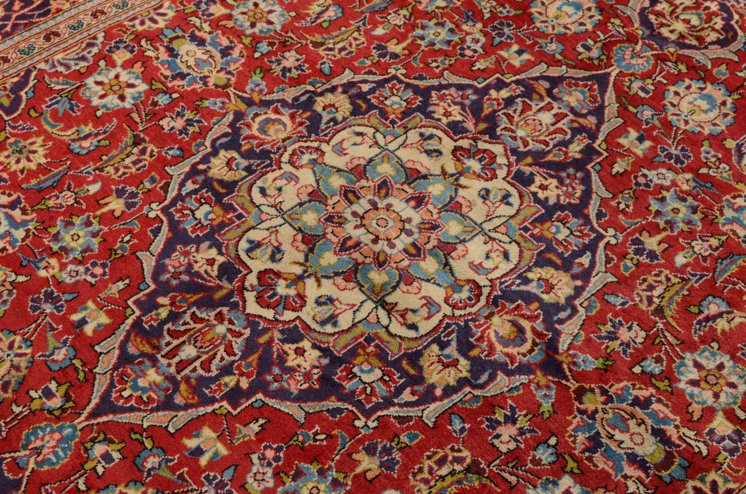 Alfombra persa - Keshan - 315 x 197 cm - rojo