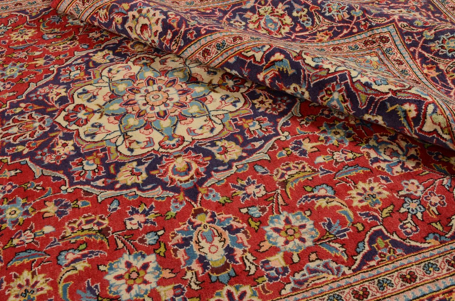 Alfombra persa - Keshan - 315 x 197 cm - rojo