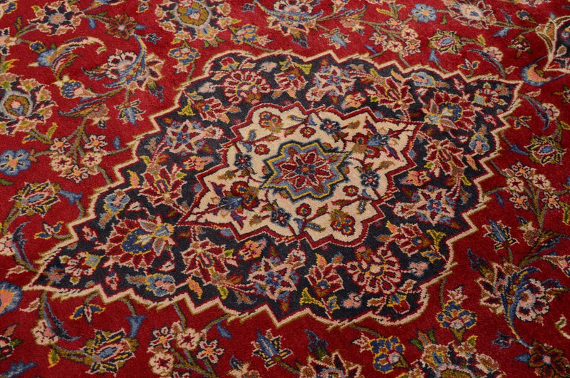 Alfombra persa - Keshan - 300 x 199 cm - rojo