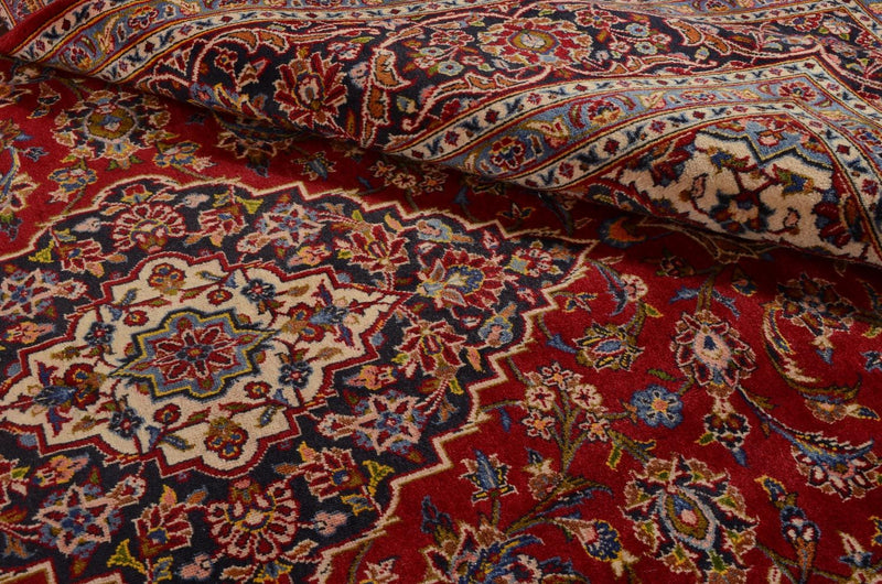 Alfombra persa - Keshan - 300 x 199 cm - rojo