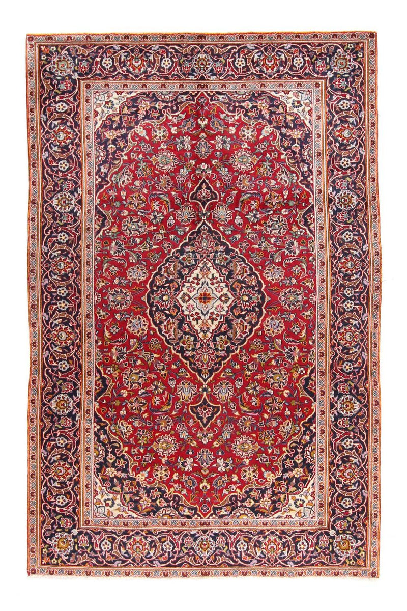 Alfombra persa - Keshan - 299 x 194 cm - rojo