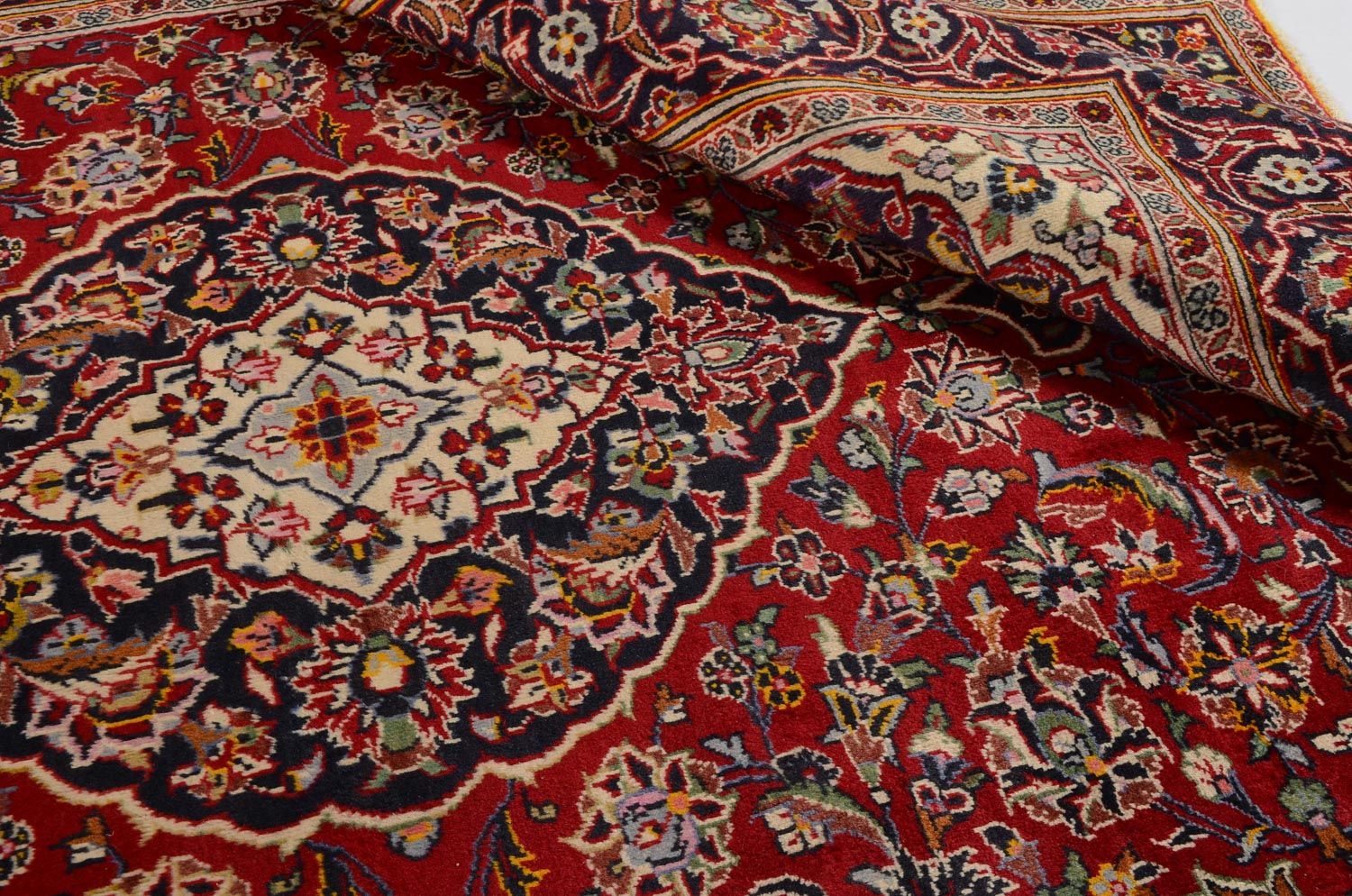 Alfombra persa - Keshan - 299 x 194 cm - rojo