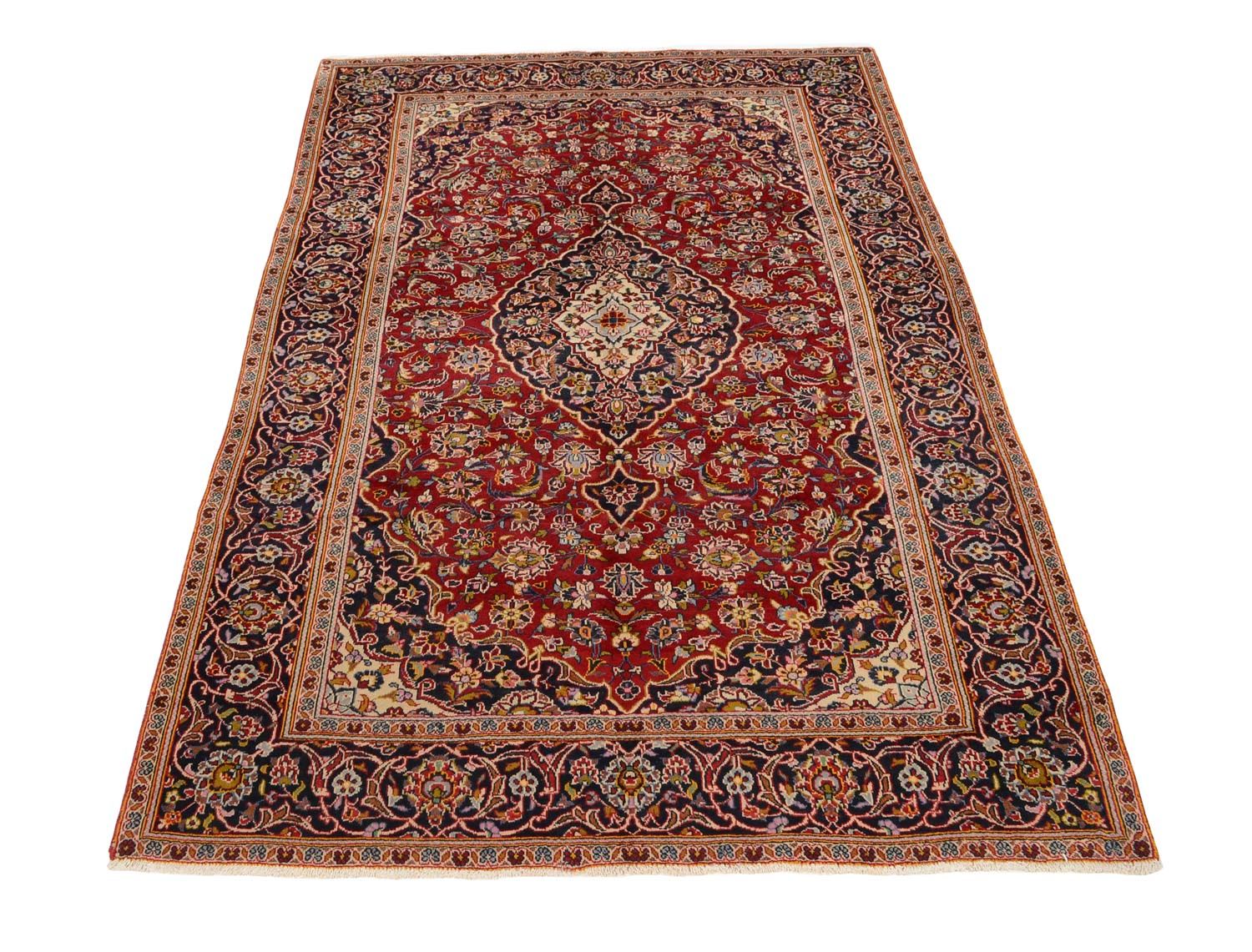 Alfombra persa - Keshan - 299 x 194 cm - rojo