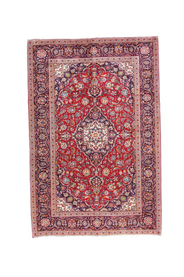 Alfombra persa - Keshan - 297 x 200 cm - rojo