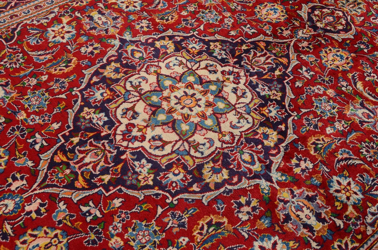 Alfombra persa - Keshan - 297 x 200 cm - rojo