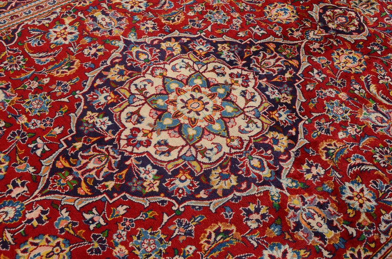Alfombra persa - Keshan - 297 x 200 cm - rojo