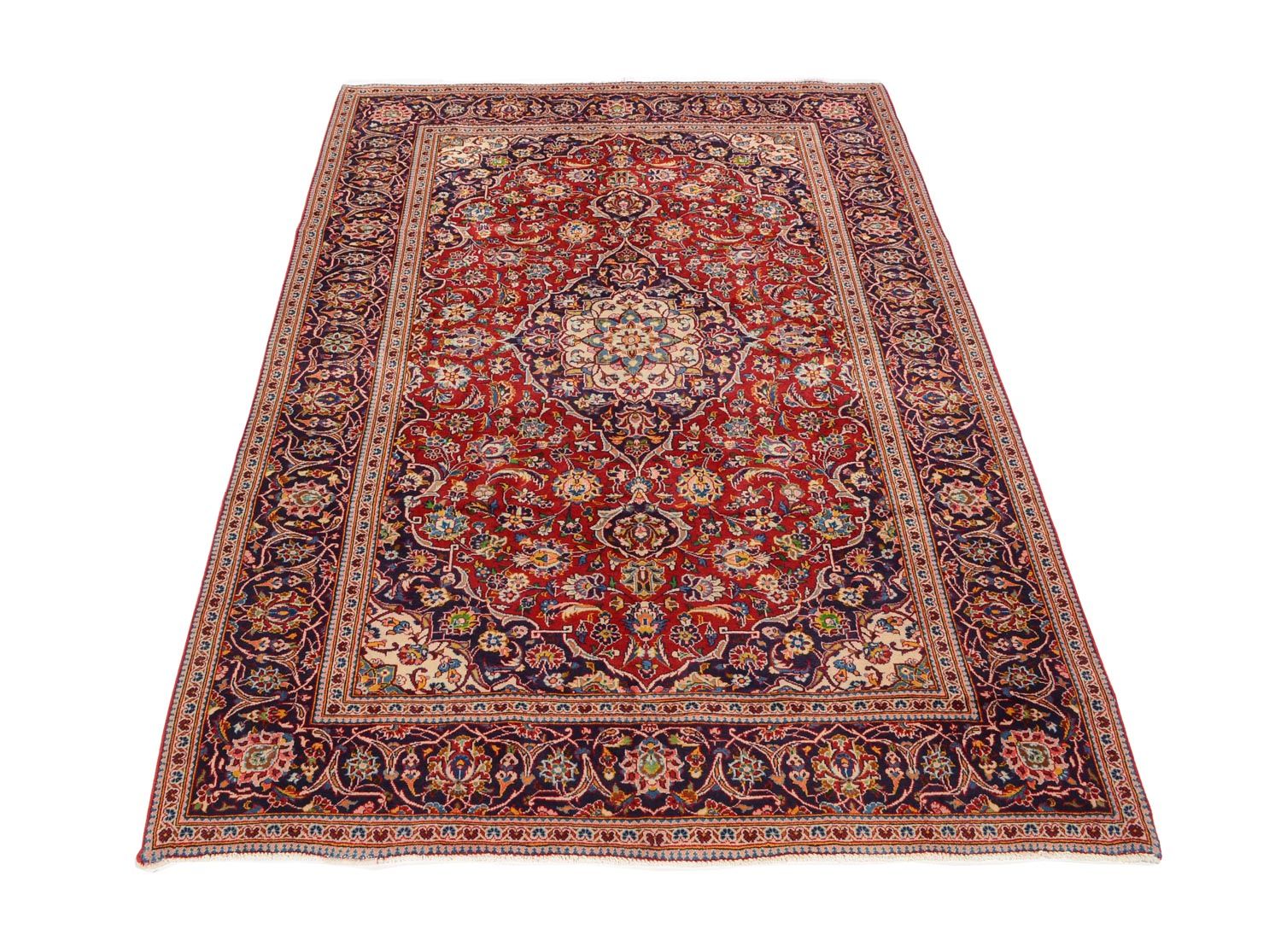 Alfombra persa - Keshan - 297 x 200 cm - rojo