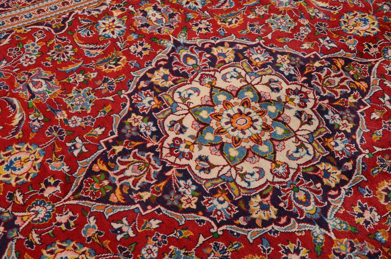 Alfombra persa - Keshan - 290 x 195 cm - rojo