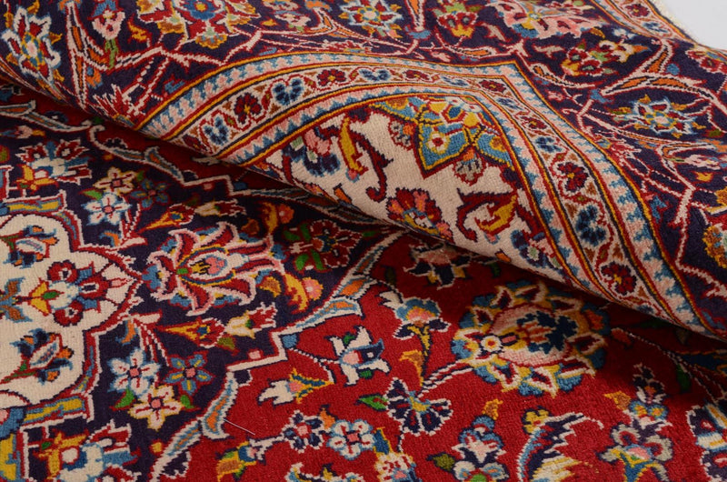Alfombra persa - Keshan - 290 x 195 cm - rojo