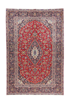 Alfombra persa - Keshan - 286 x 194 cm - rojo