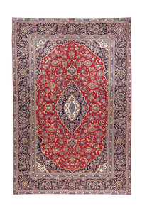 Alfombra persa - Keshan - 286 x 194 cm - rojo