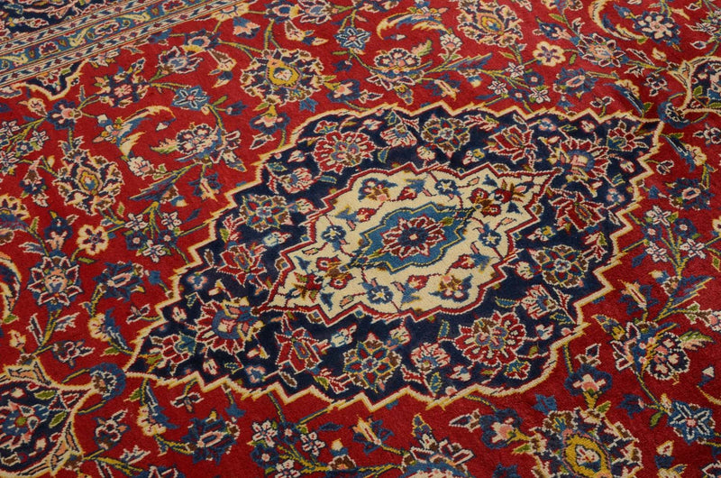 Alfombra persa - Keshan - 286 x 194 cm - rojo