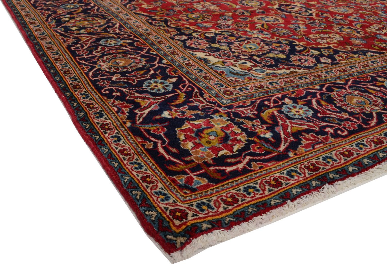 Alfombra persa - Keshan - 300 x 200 cm - rojo