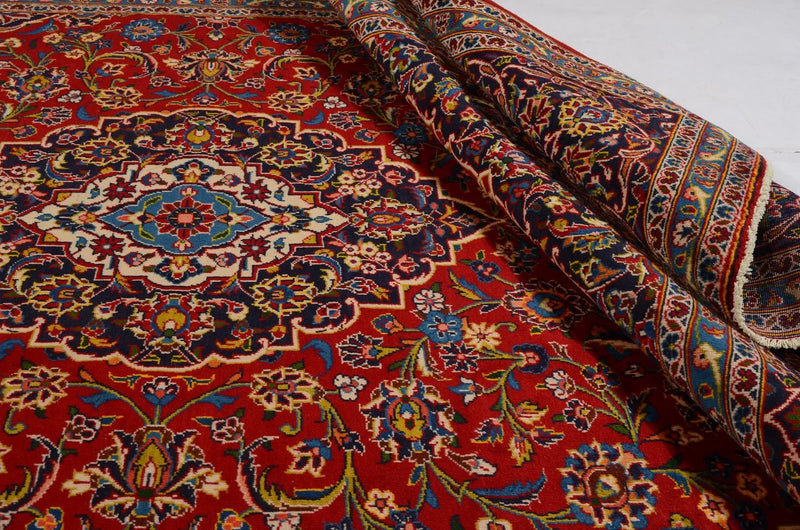 Alfombra persa - Keshan - 357 x 245 cm - rojo
