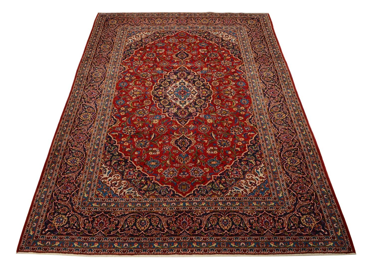 Alfombra persa - Keshan - 357 x 245 cm - rojo