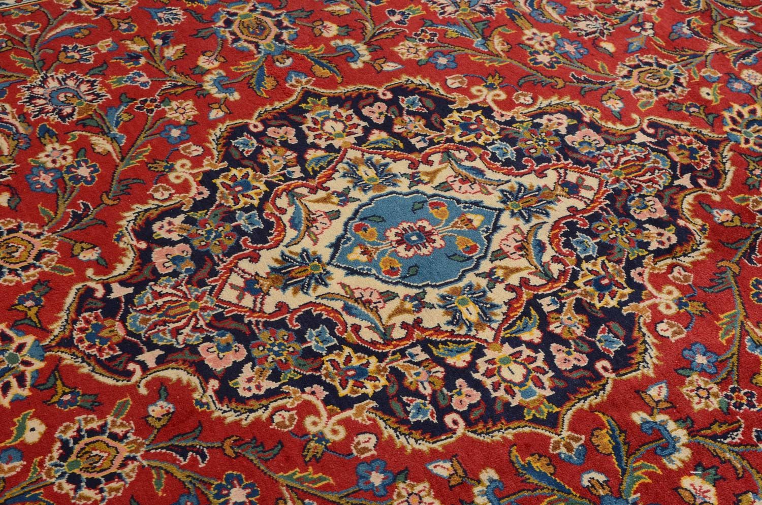Alfombra persa - Keshan - 359 x 252 cm - rojo