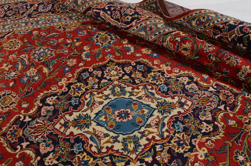 Alfombra persa - Keshan - 359 x 252 cm - rojo
