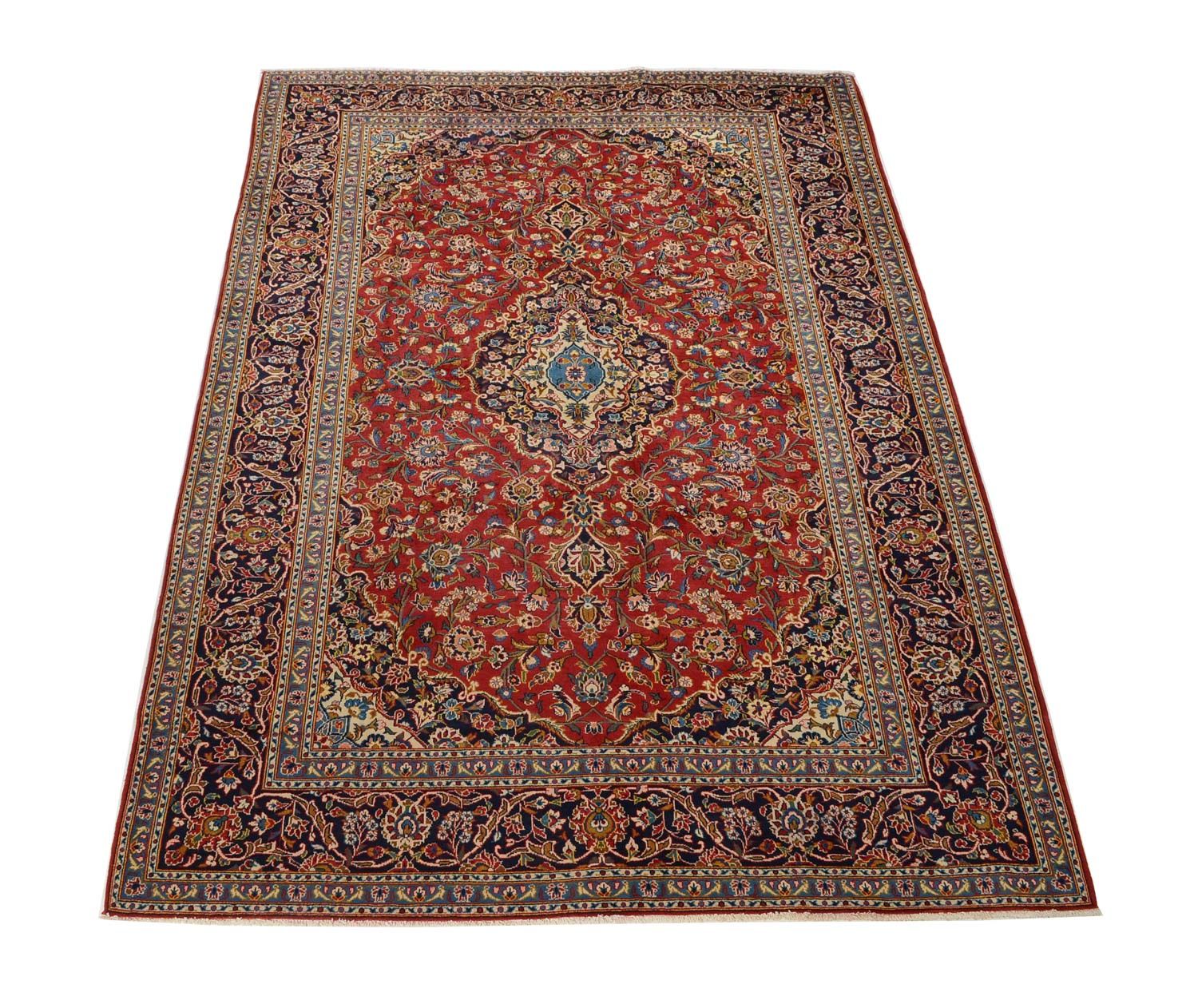 Alfombra persa - Keshan - 359 x 252 cm - rojo