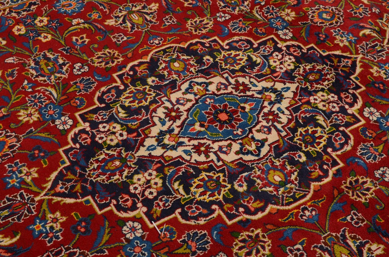Alfombra persa - Keshan - 368 x 247 cm - rojo