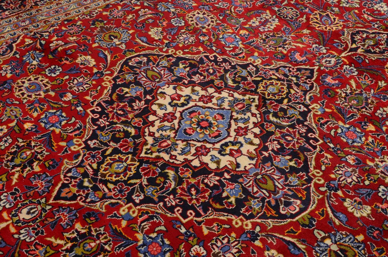 Alfombra persa - Keshan - 400 x 291 cm - rojo