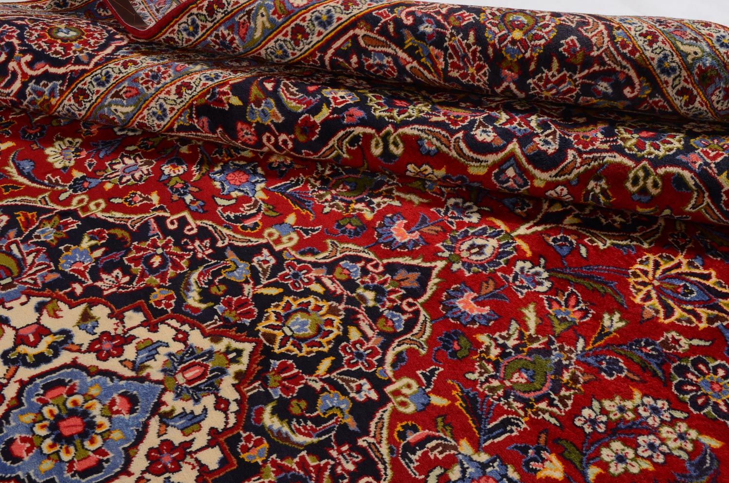 Alfombra persa - Keshan - 400 x 291 cm - rojo