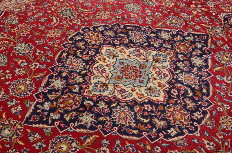 Alfombra persa - Keshan - 398 x 293 cm - rojo