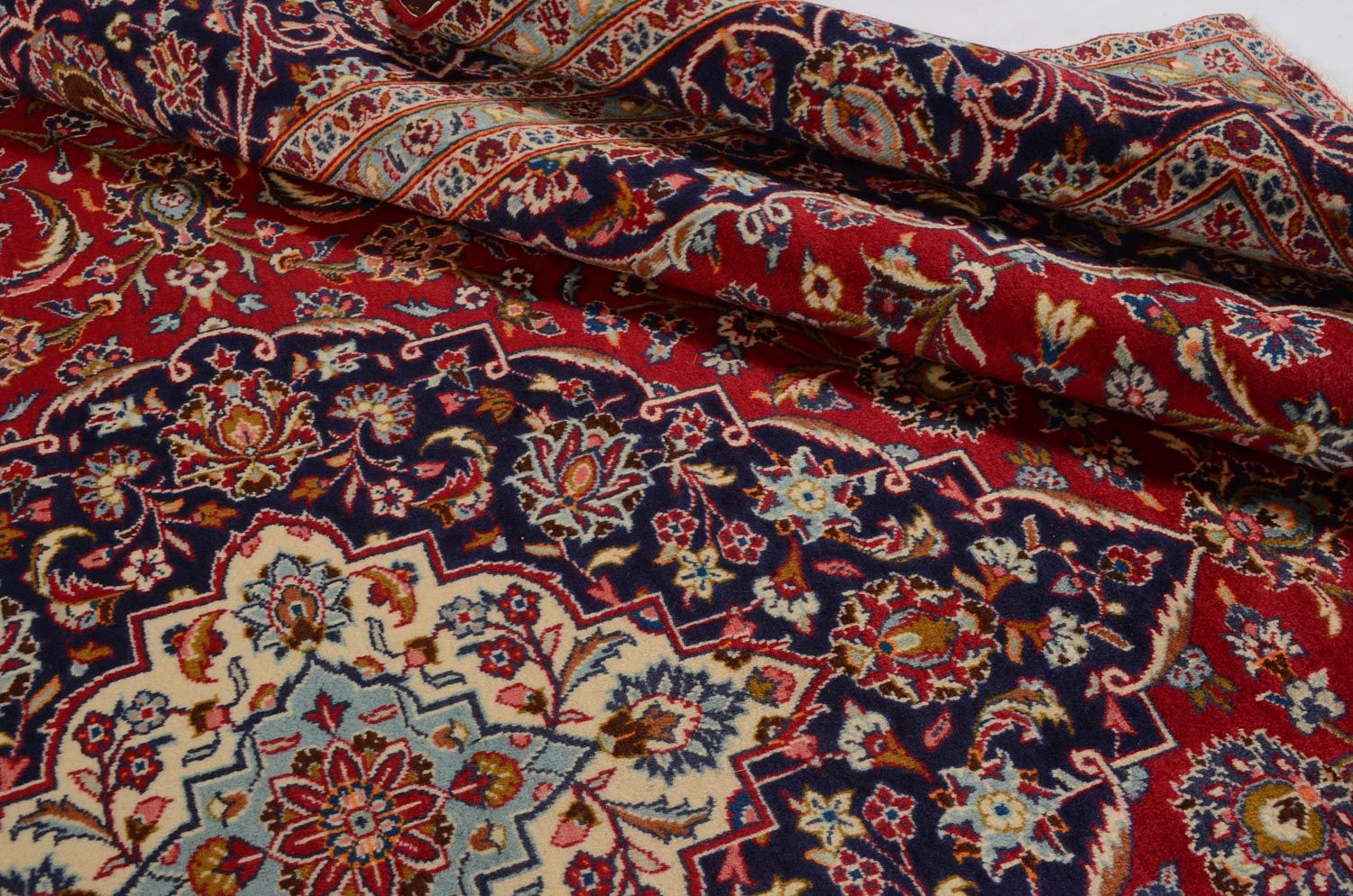 Alfombra persa - Keshan - 398 x 293 cm - rojo