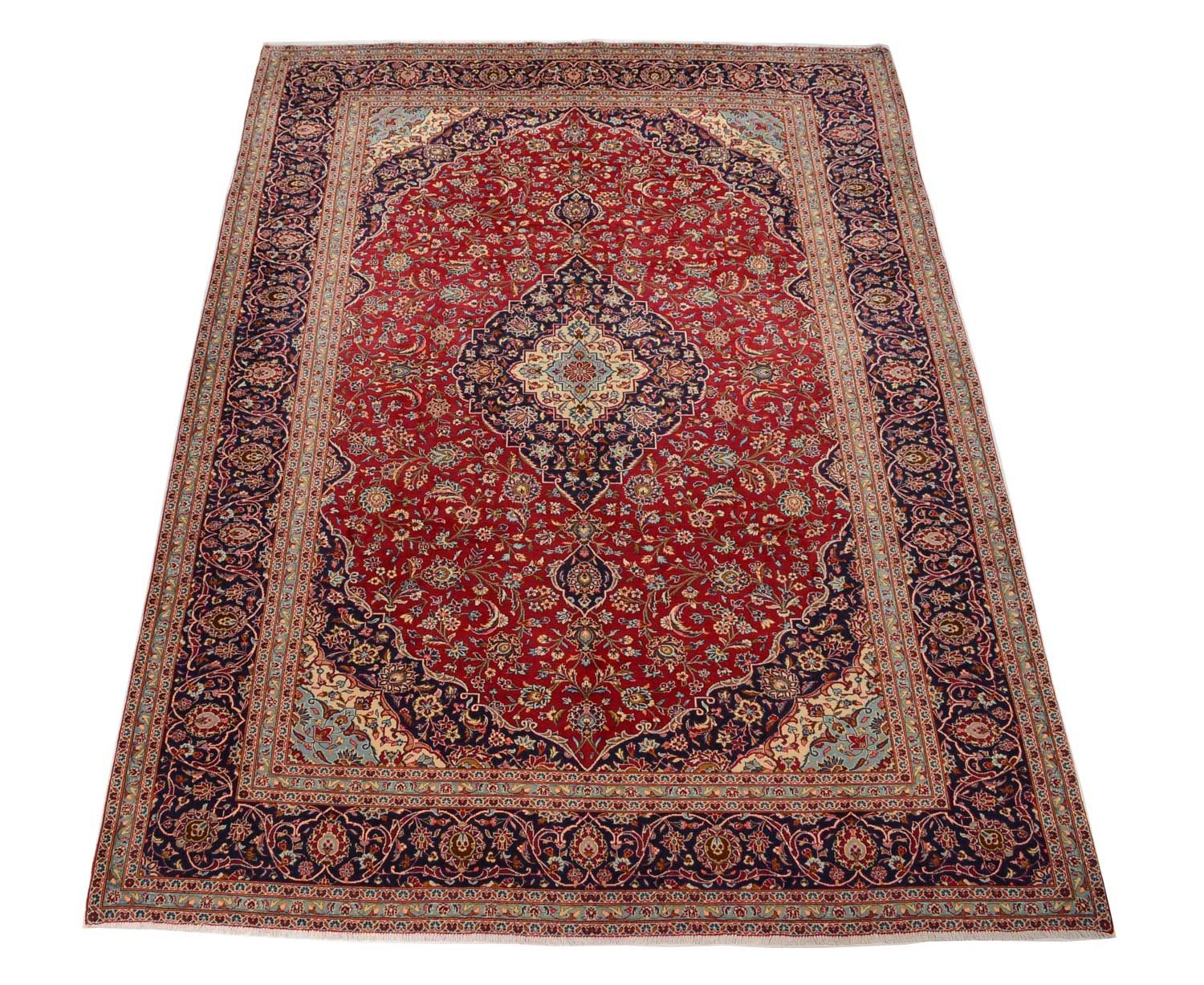 Alfombra persa - Keshan - 398 x 293 cm - rojo