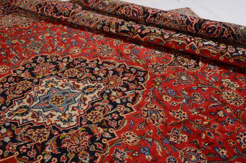 Alfombra persa - Keshan - 414 x 292 cm - rojo