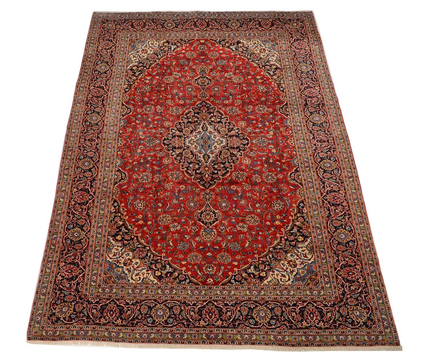 Alfombra persa - Keshan - 414 x 292 cm - rojo