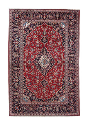 Alfombra persa - Keshan - 297 x 195 cm - rojo